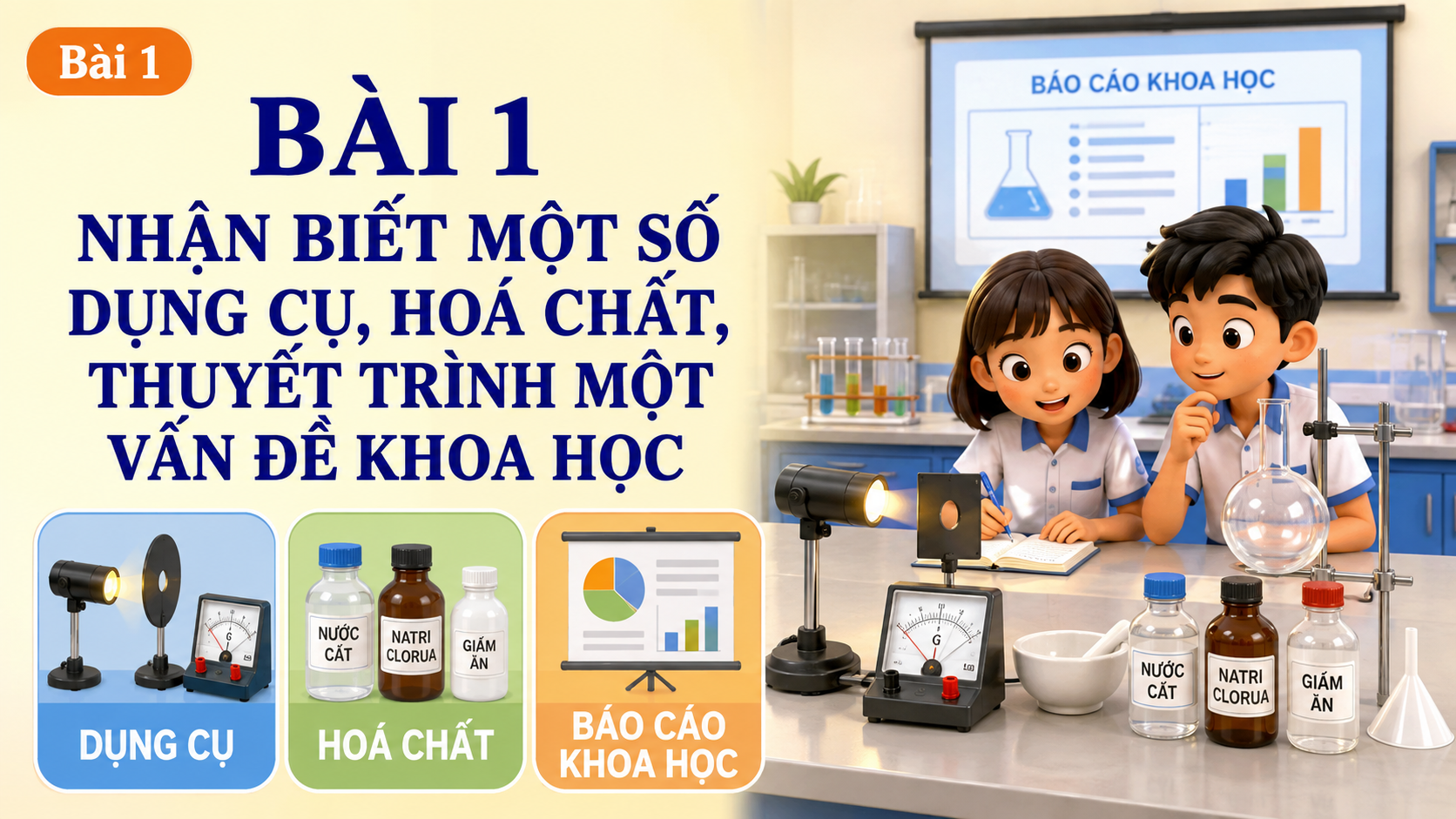 BÀI 1. NHẬN BIẾT 1 SỐ DỤNG CỤ HÓA CHẤT
