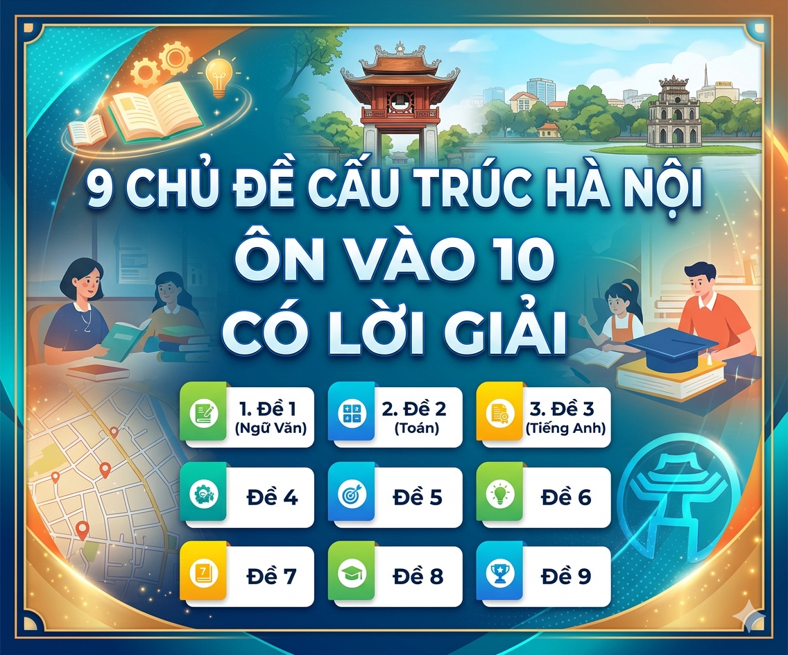 9 CHỦ ĐỀ CẤU TRÚC HÀ NỘI - Ôn vào 10 - có lời giải