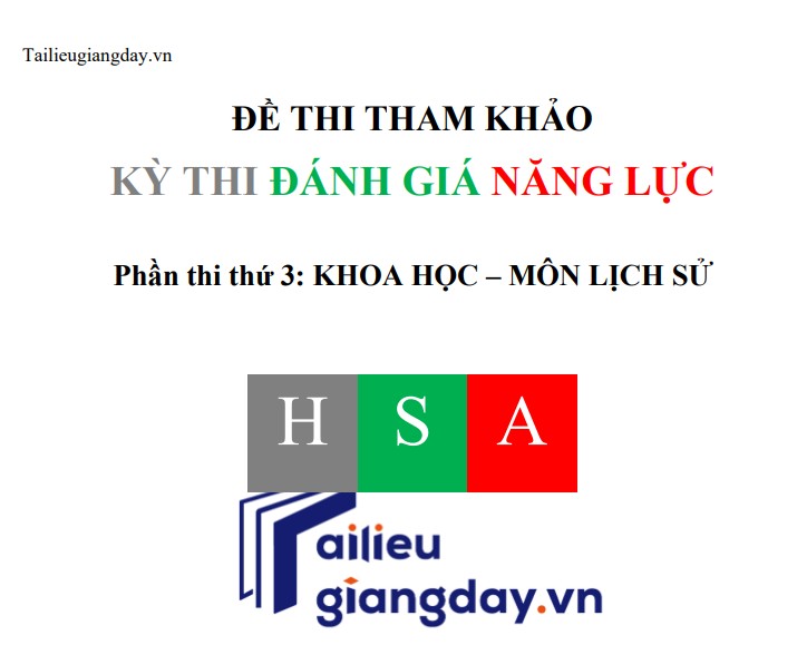 Đề luyện tập thi thử ĐGNL ĐHQG HN 2026 - Lịch sử - Có lời giải - Đề 1