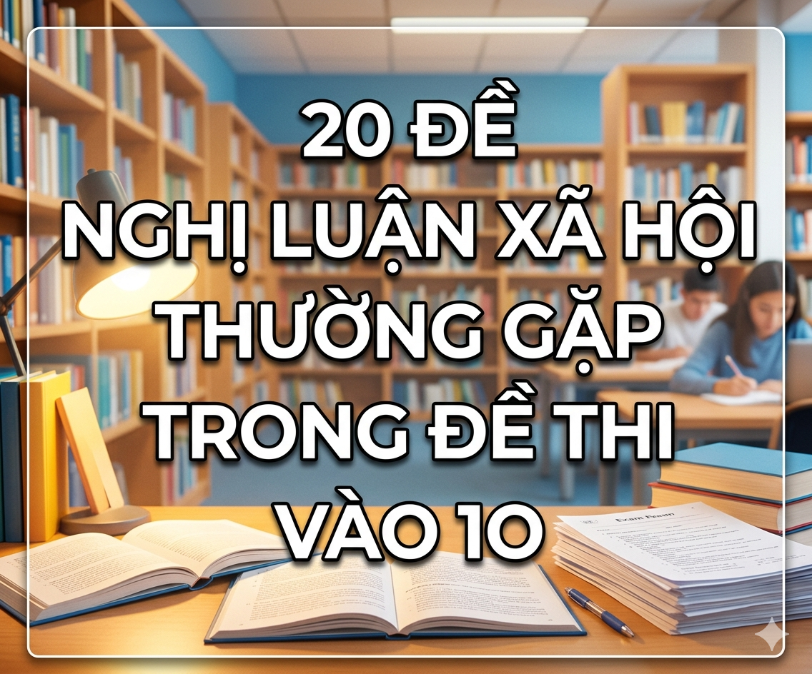 20 ĐỀ NGHỊ LUẬN XÃ HỘI THƯỜNG GẶP TRONG ĐỀ THI VÀO 1O