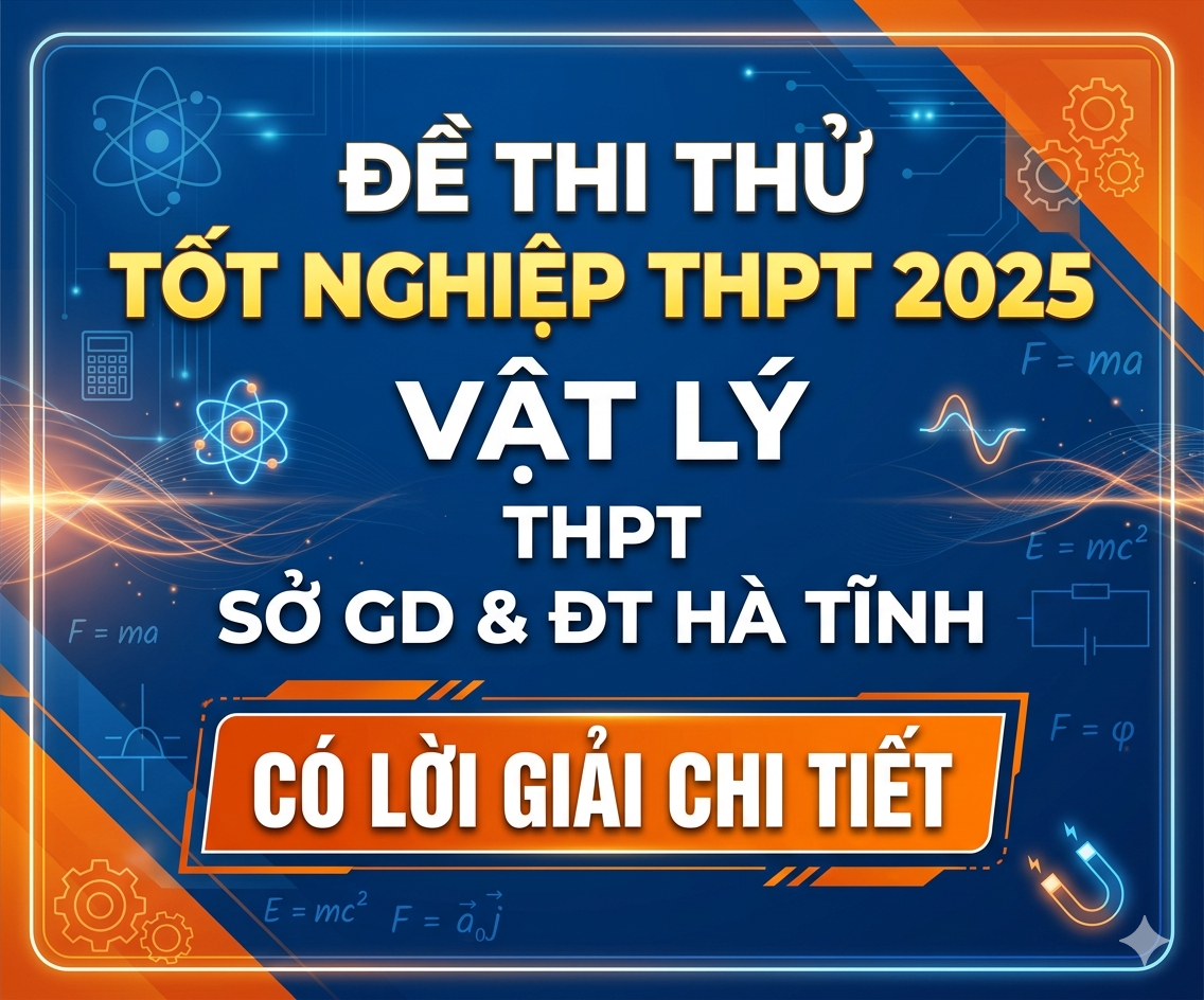 21. Đề thi thử tốt nghiệp THPT 2025 Vật Lý THPT Sở GD Hà Tĩnh - Có lời giải
