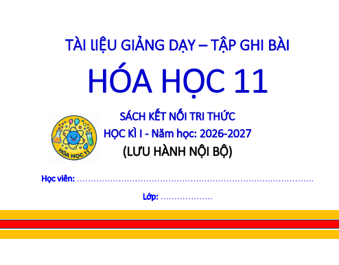 TẬP GHI CHÉP HOÁ 11