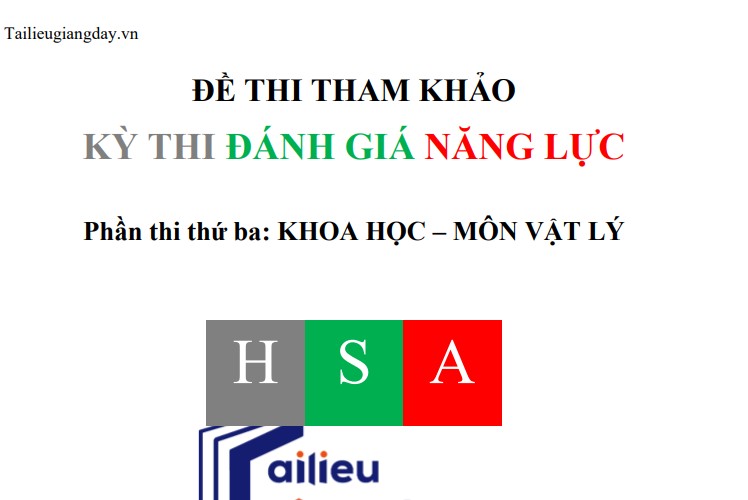 Đề luyện tập thi thử ĐGNL ĐHQG HN 2026 - Vật Lý - Có lời giải - Đề 2