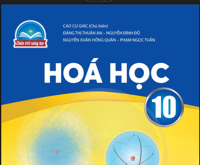 SÁCH GIÁO KHOA HÓA HỌC 10 CHÂN TRỜI SÁNG TẠO - Miễn phí