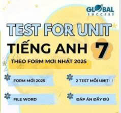 [FORM 2025]GLOBAL SUCCESS 7 TEST UNIT