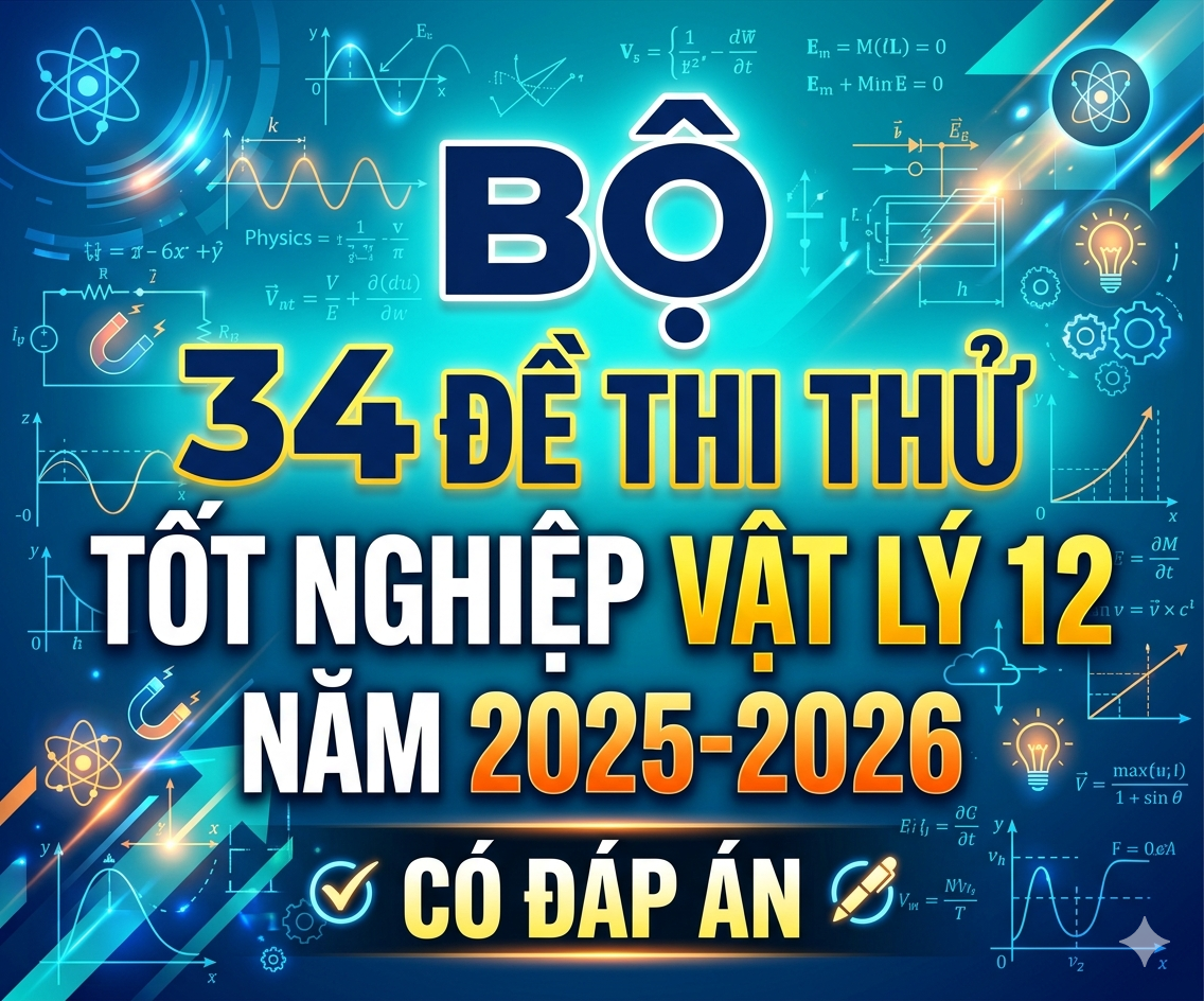 BỘ 34 ĐỀ THI THỬ TỐT NGHIỆP VẬT LÝ 12 NĂM 2025-2026-CÓ ĐÁP ÁN