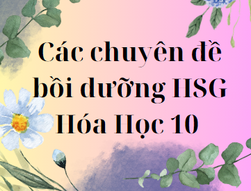 Các chuyên đề bồi dưỡng HSG Hóa Học 10 (383 trang)