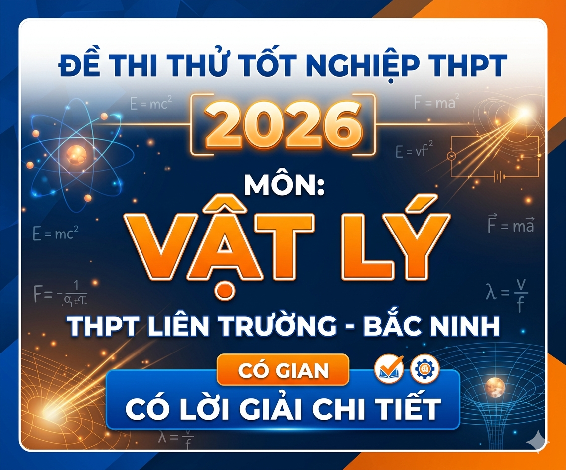 1. Đề thi thử tốt nghiệp THPT 2026 Vật Lý THPT Liên trường - Bắc Ninh - Có lời giải