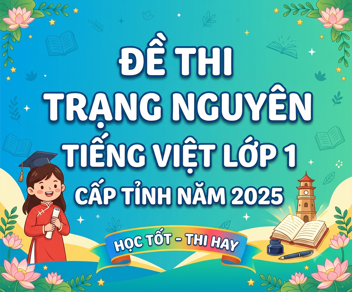 Đề thi trạng nguyên tiếng việt lớp 1 cấp tỉnh NĂM 2025