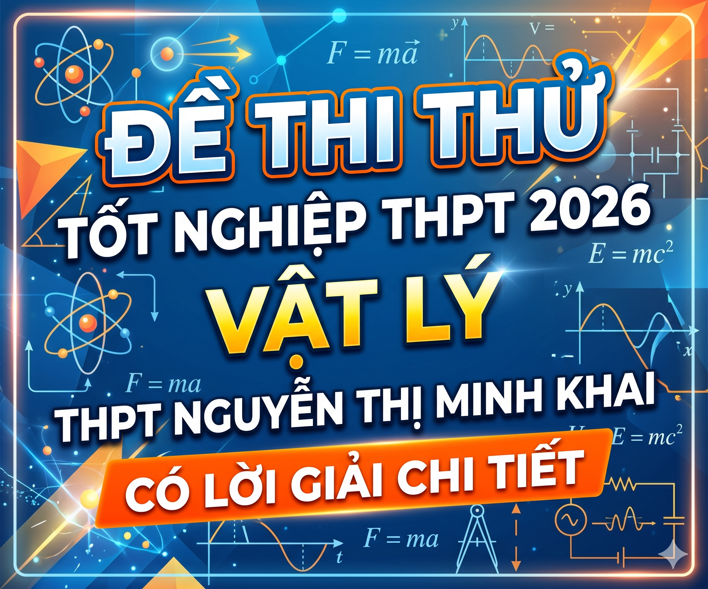 34. Đề thi thử tốt nghiệp THPT 2026 Vật Lý THPT Nguyễn Thị Minh Khai - Có lời giải chi tiết