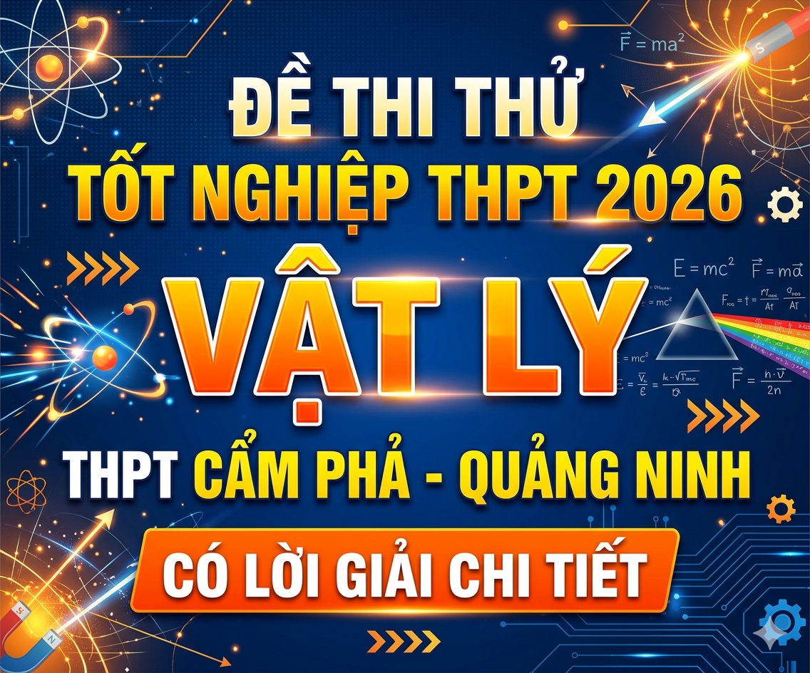 13. Đề thi thử tốt nghiệp THPT 2026 Vật Lý THPT Cẩm Phả - Quảng Ninh - Có lời giải