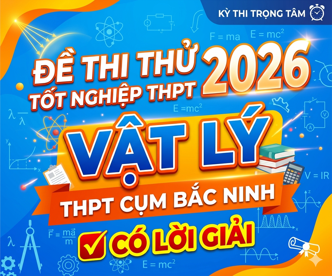 6. Đề thi thử tốt nghiệp THPT 2026 Vật Lý THPT Cụm Bắc Ninh - Có lời giải