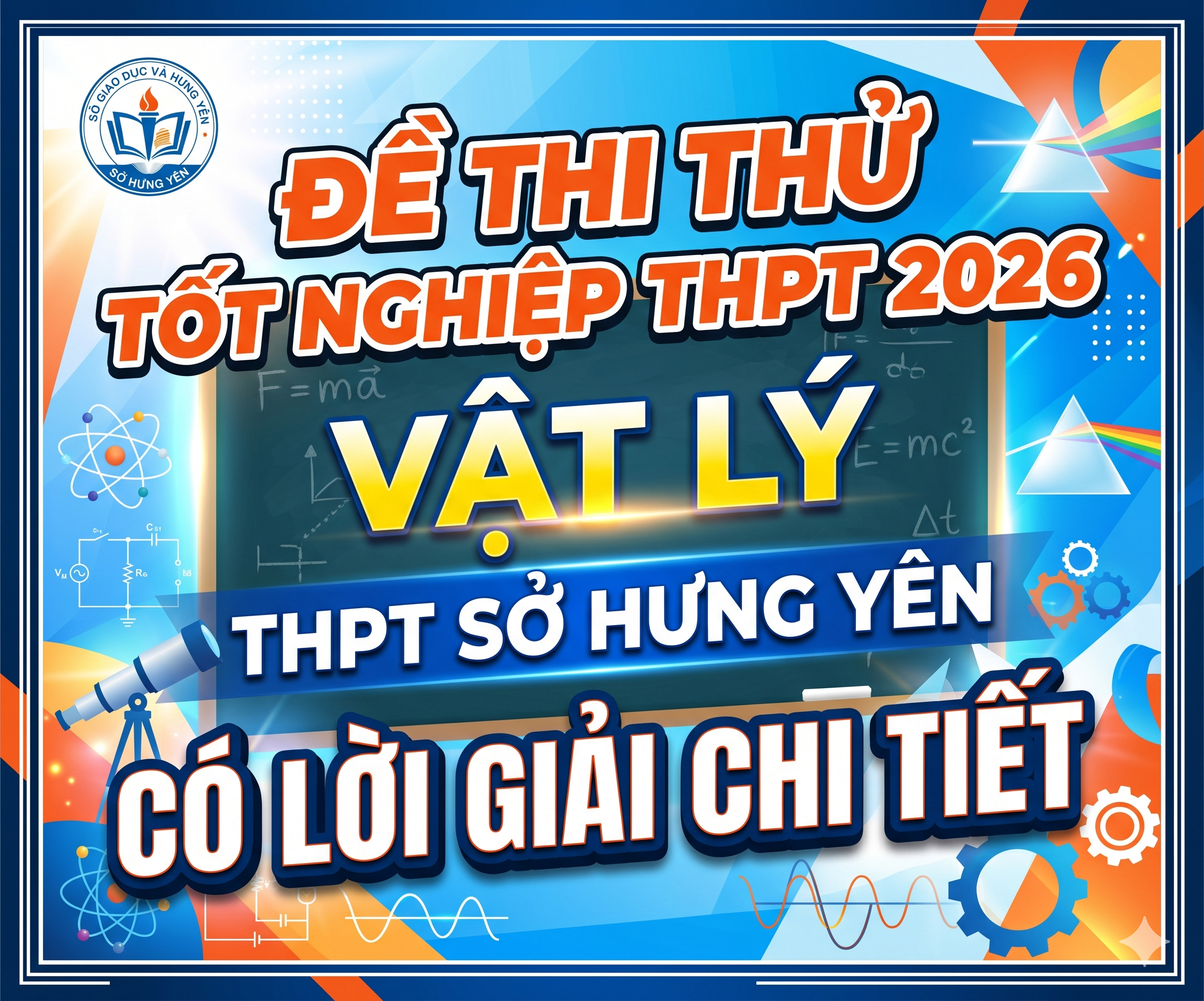 30. Đề thi thử tốt nghiệp THPT 2026 Vật Lý THPT Sở Hưng Yên - Có lời giải chi tiết