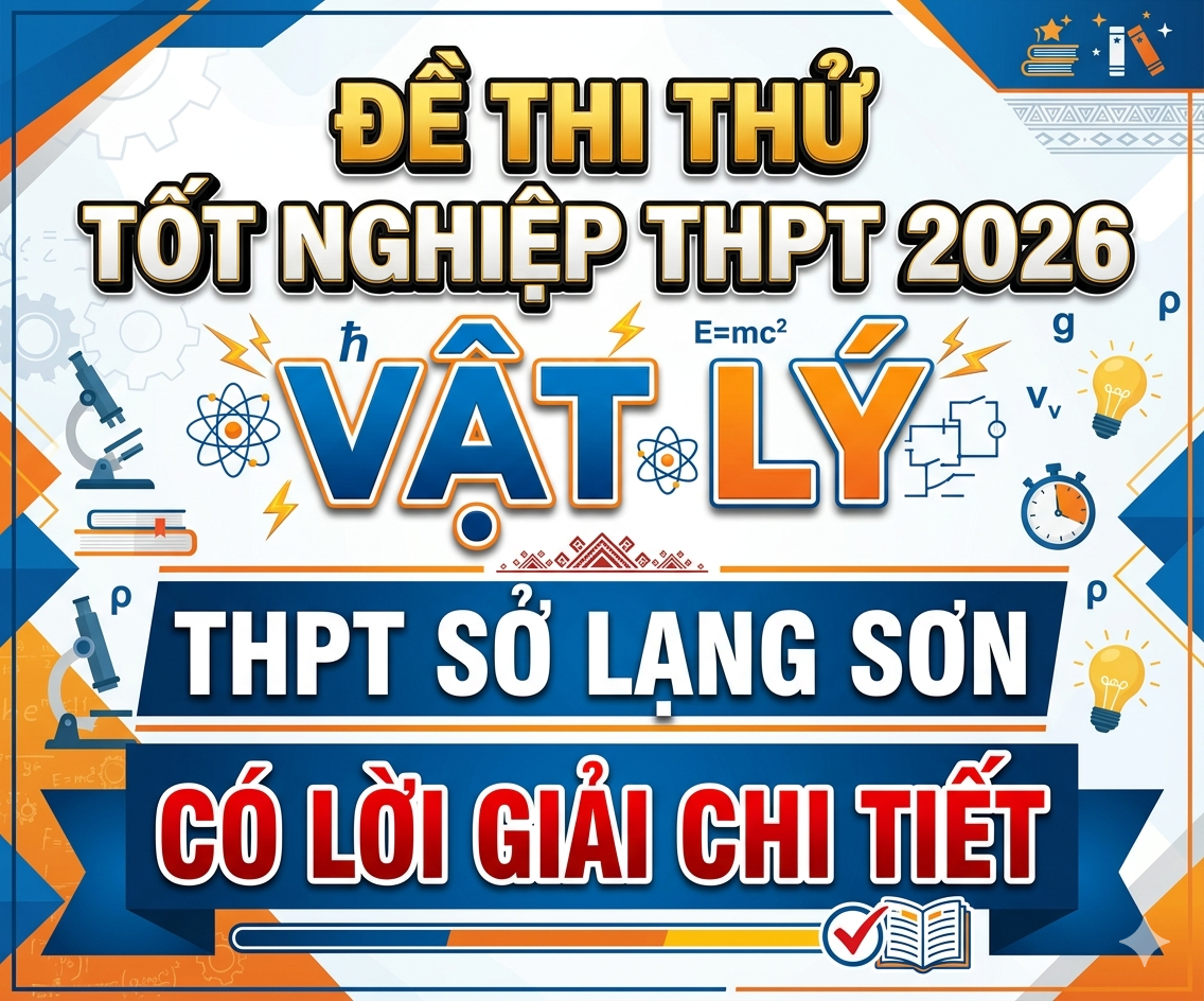36. Đề thi thử tốt nghiệp THPT 2026 Vật Lý THPT Sở Lạng Sơn - Có lời giải chi tiết