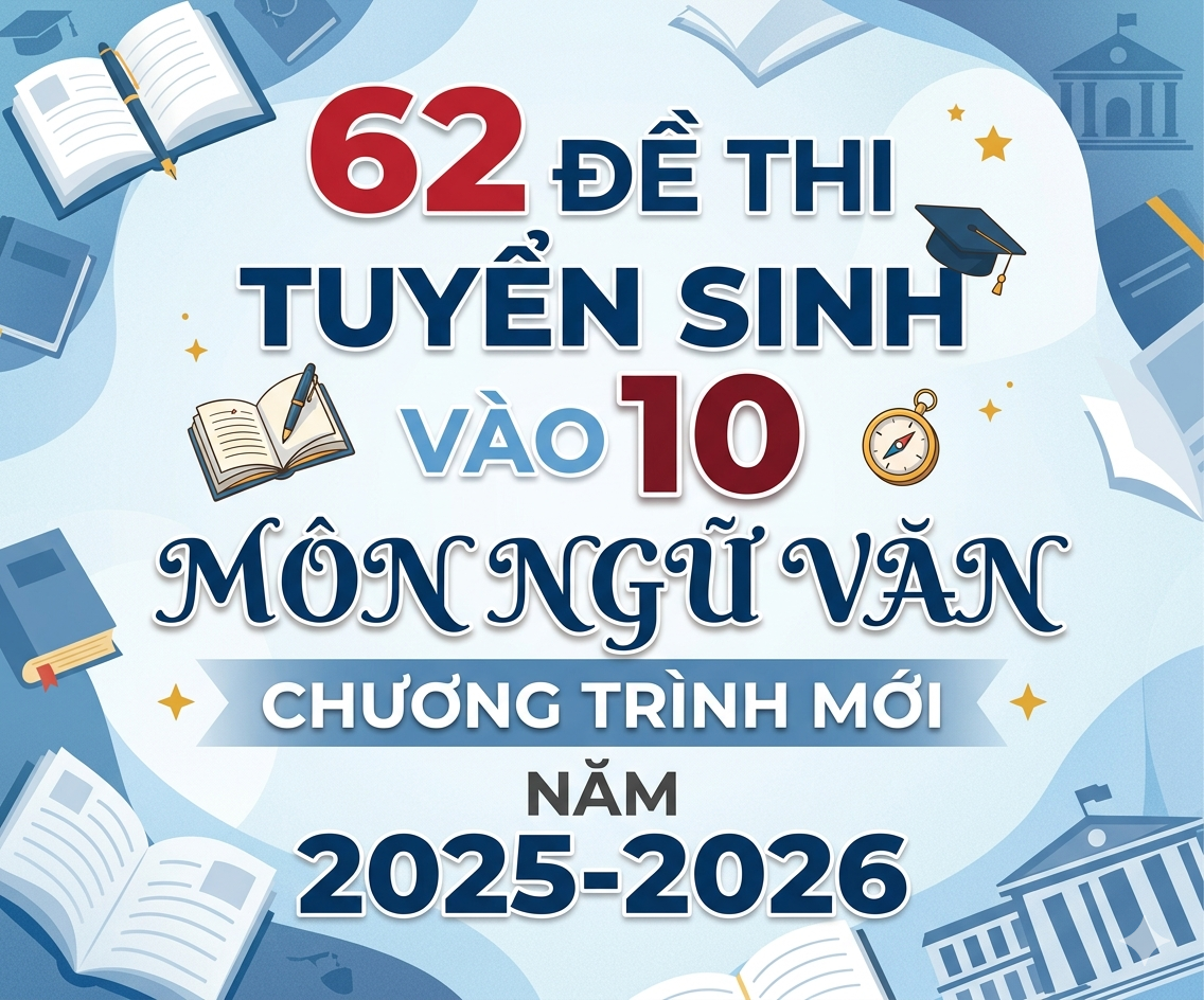 62 Đề thi tuyển sinh vào 10 môn ngữ văn chương trình mới NĂM 2025-2026