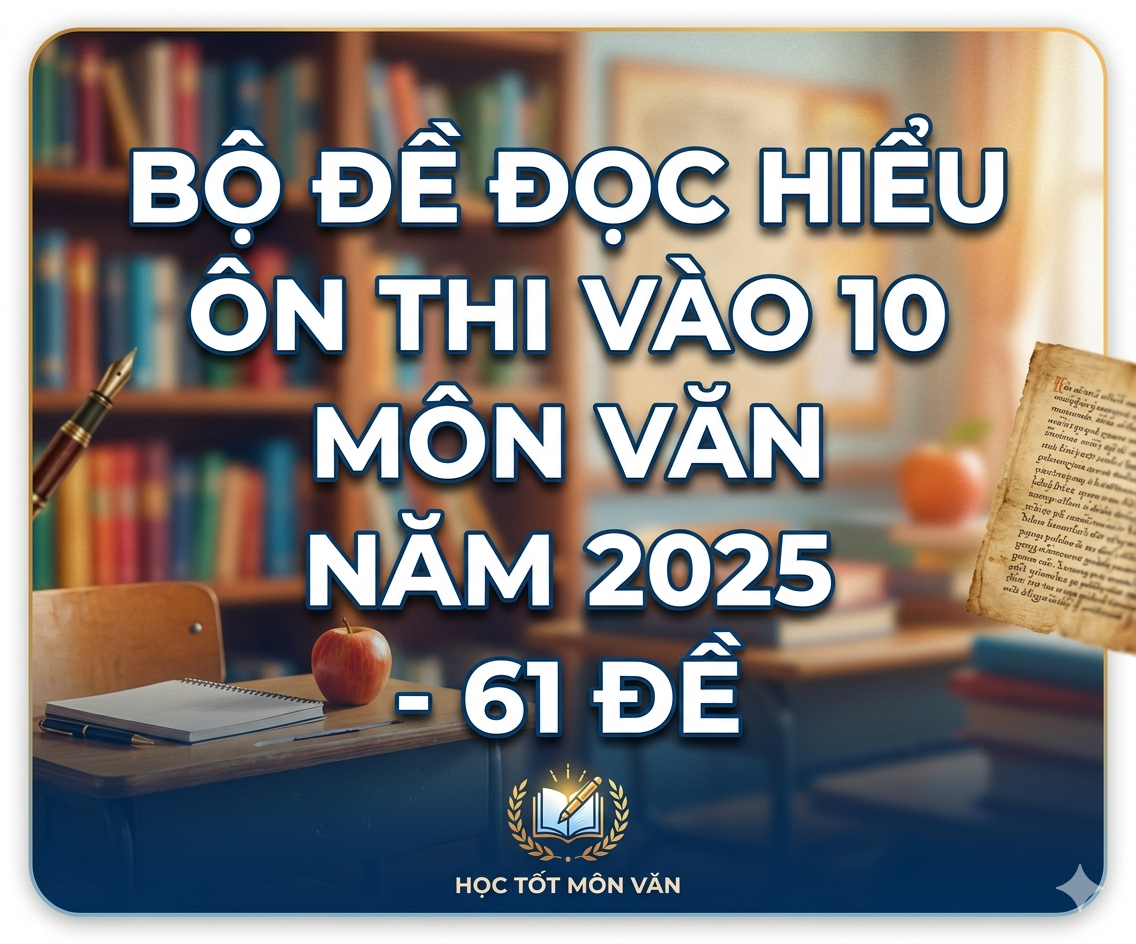 Bộ đề đọc hiểu ôn thi vào 10 môn văn NĂM 2025 - 61 đề