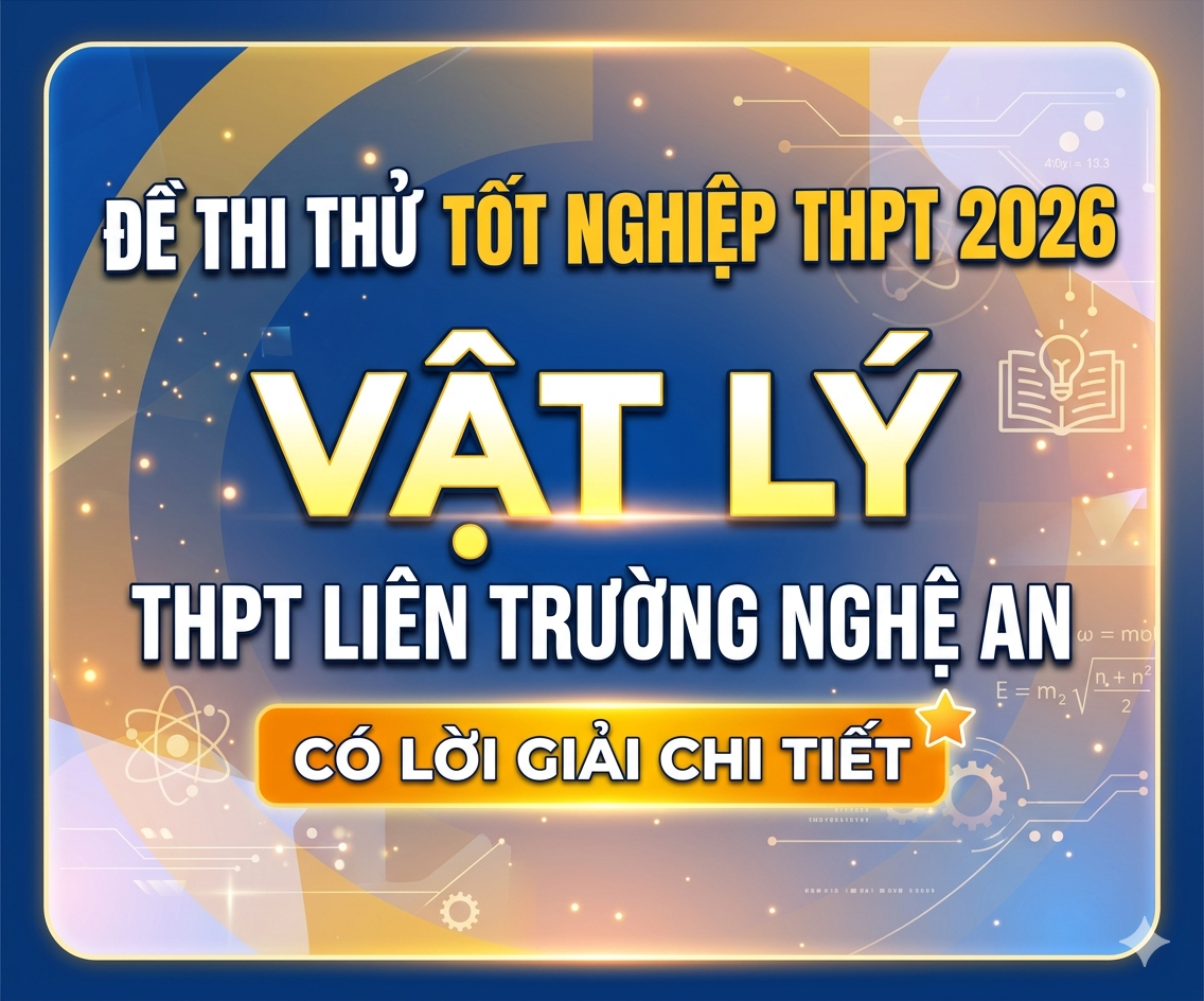 35. Đề thi thử tốt nghiệp THPT 2026 Vật Lý THPT Liên trường Nghệ An - Có lời giải chi tiết