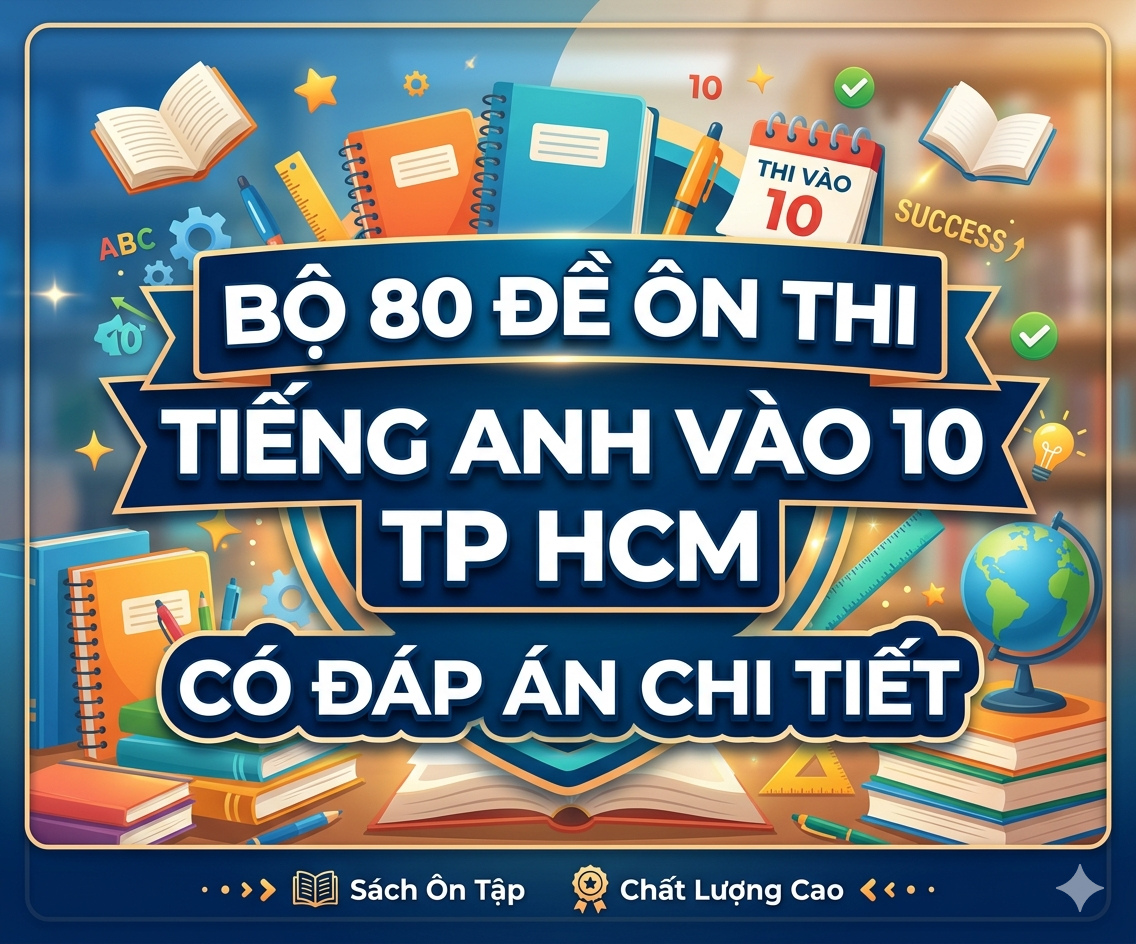 Bộ 80 đề ôn thi Tiếng anh vào 10 TP HCM có đáp án chi tiết