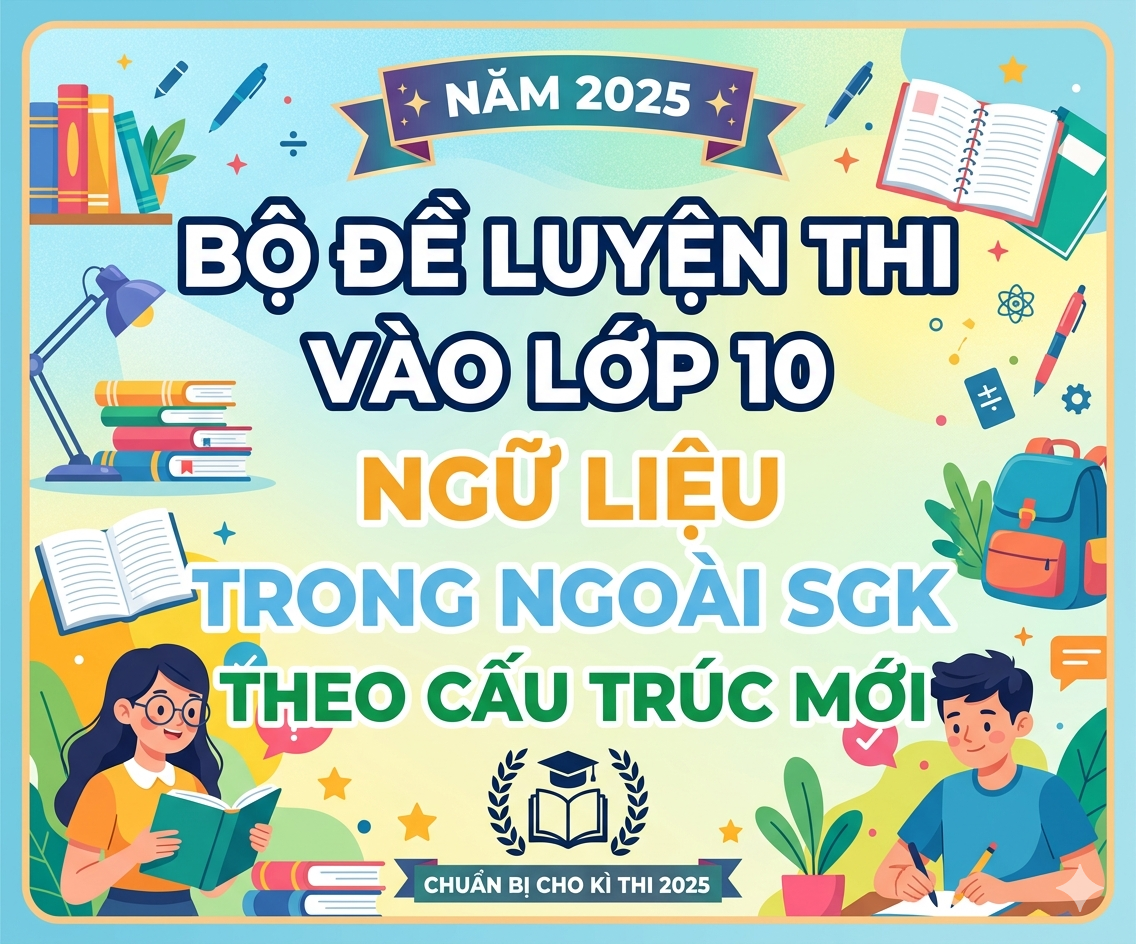 BỘ ĐỀ LUYỆN THI VÀO LỚP 10 NGỮ LIỆU TRONG NGOÀI SGK THEO CẤU TRÚC MỚI NĂM 2025