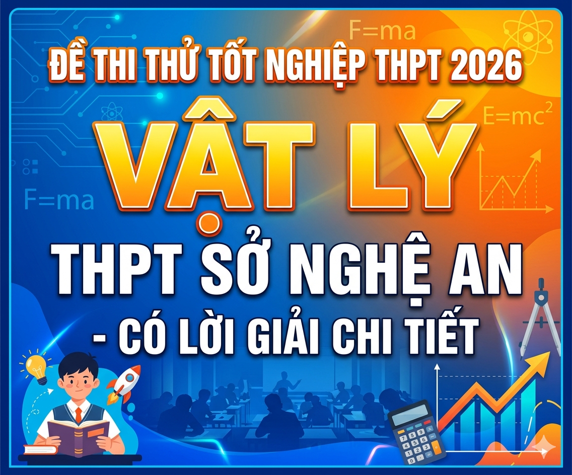 42. Đề thi thử tốt nghiệp THPT 2026 Vật Lý THPT Sở Nghệ An - Có lời giải chi tiết
