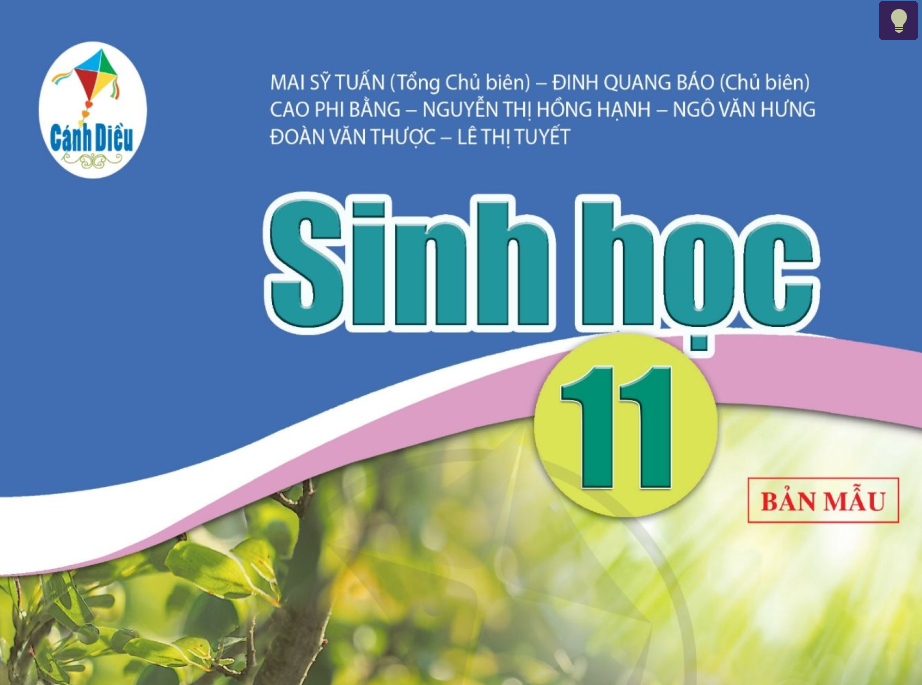 SÁCH GIÁO KHOA SINH HỌC 11 CÁNH DIỀU Miễn phí