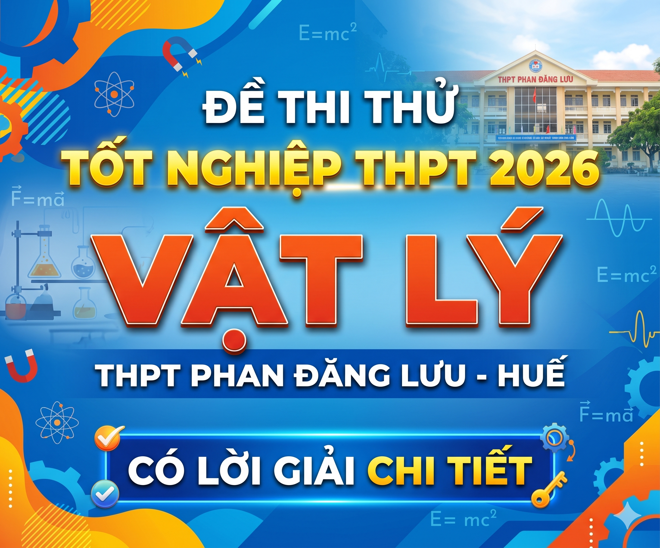 33. Đề thi thử tốt nghiệp THPT 2026 Vật Lý THPT Phan Đăng Lưu - Huế - Có lời giải chi tiết