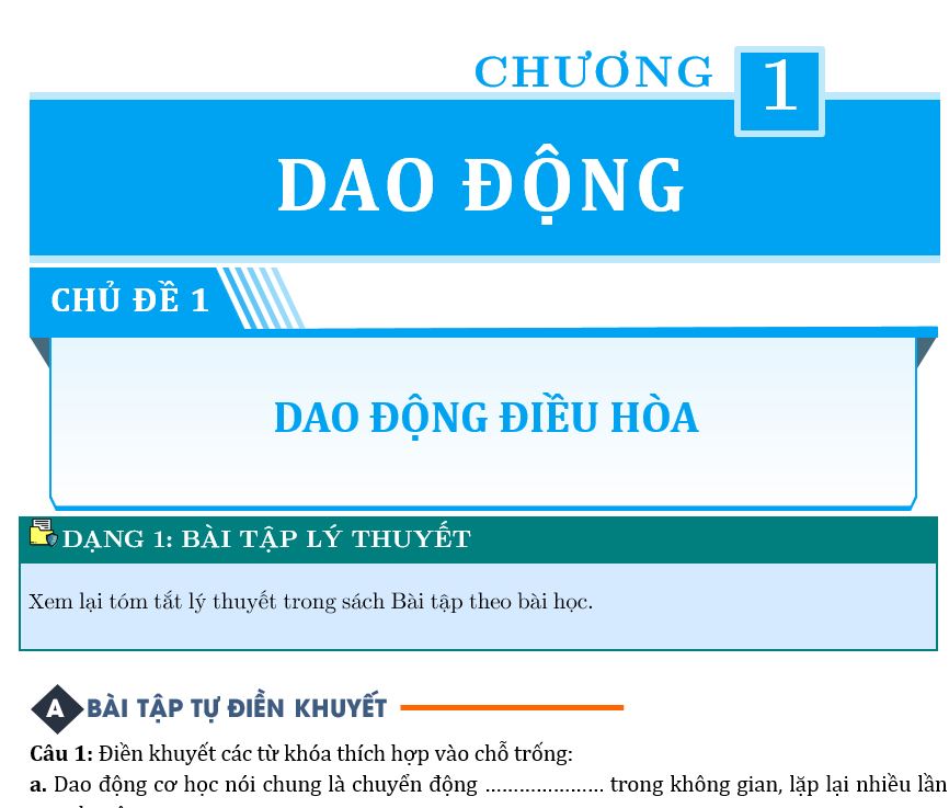 BÀI TẬP THEO DẠNG VẬT LÝ 11 - CHƯƠNG 1 (HS+GV)