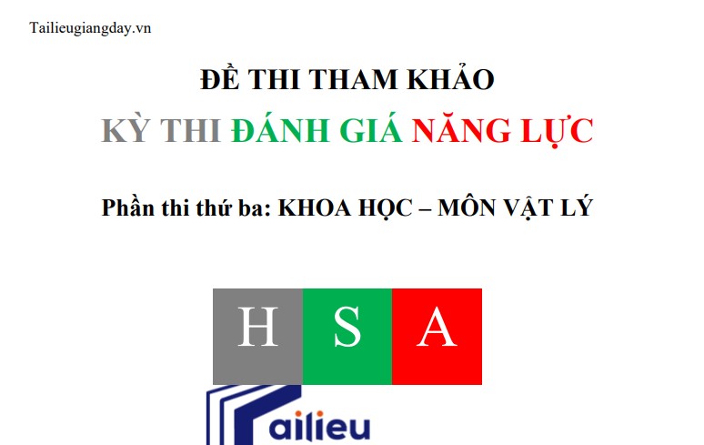 Đề luyện tập thi thử ĐGNL ĐHQG HN 2026 - Vật Lý - Có lời giải - Đề 1