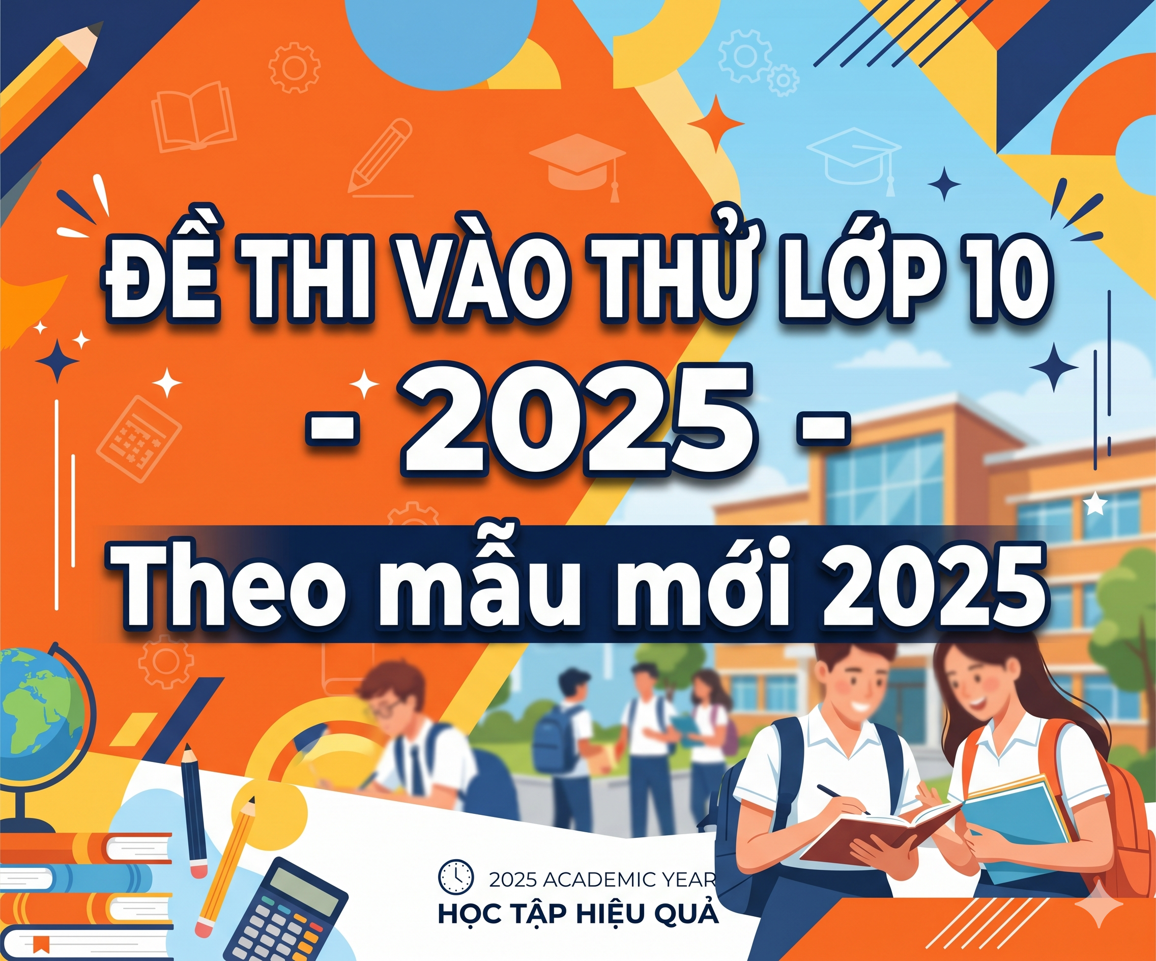 ĐỀ THI VÀO THỬ LỚP 10 - 2025 - Theo mẫu mới 2025