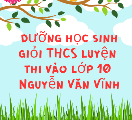 (TẢI WORD) Bồi dưỡng học sinh giỏi THCS luyện thi vào lớp 10 - Nguyễn Văn Vĩnh