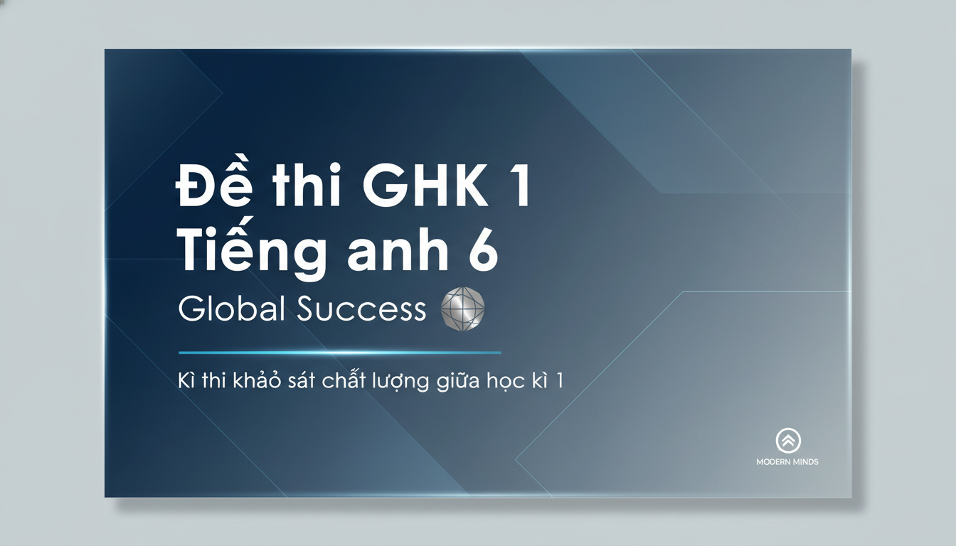 Đề thi giữa kì 1 Tiếng anh 6 Global success có key, file nghe, ma trận, bảng đặc tả - Đề 1