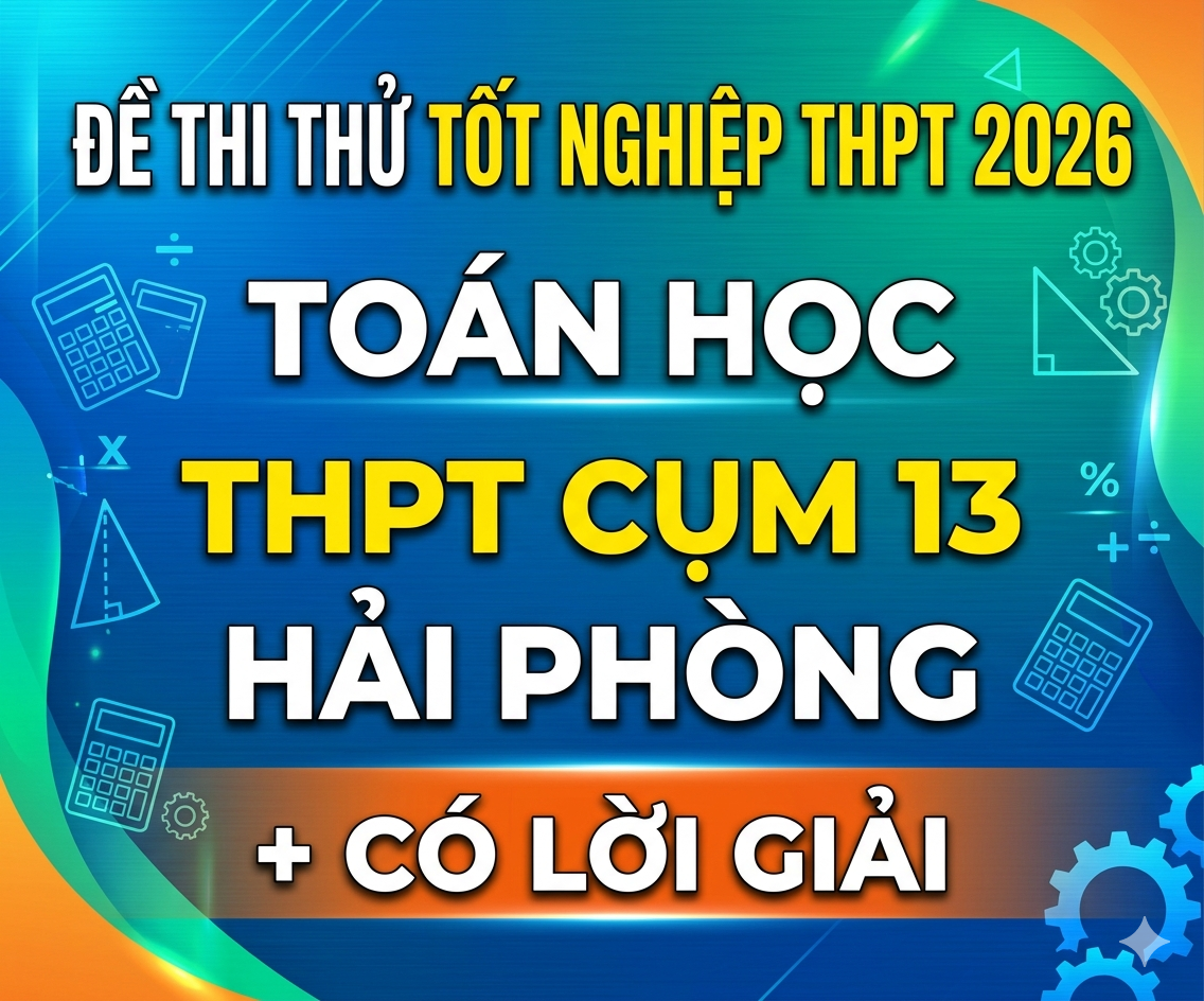 44. Đề thi thử tốt nghiệp THPT 2026 Toán học THPT Cụm 13 Hải Phòng - có lời giải