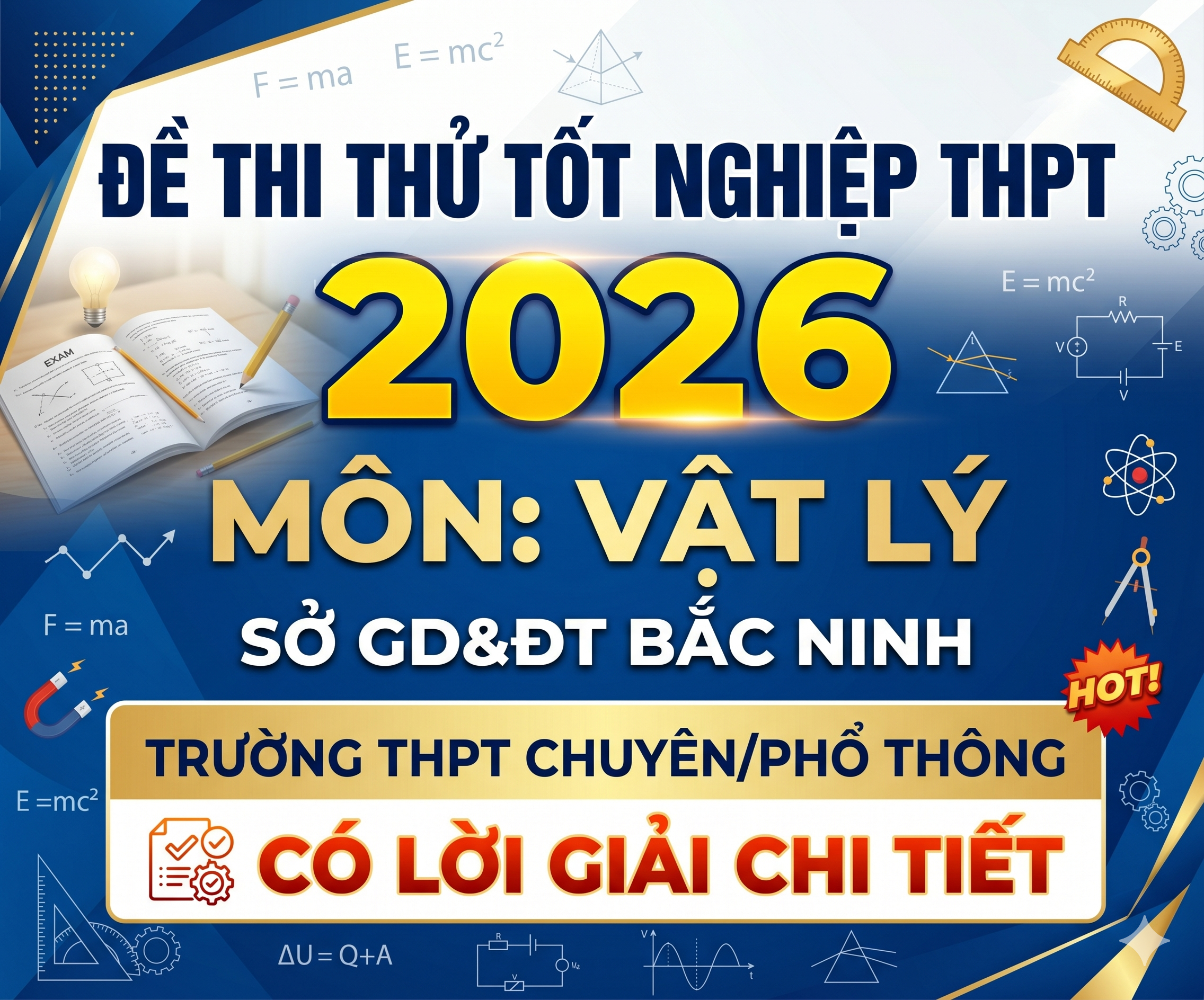 29. Đề thi thử tốt nghiệp THPT 2026 Vật Lý THPT Sở Bắc Ninh - Có lời giải chi tiết