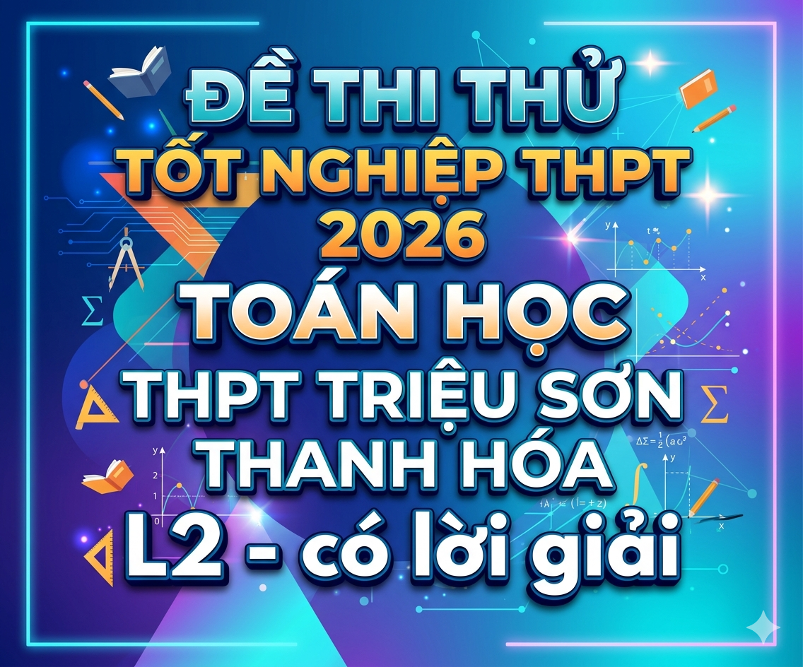 96. Đề thi thử tốt nghiệp THPT 2026 Toán học THPT Triệu Sơn - Thanh Hóa - L2 - có lời giải