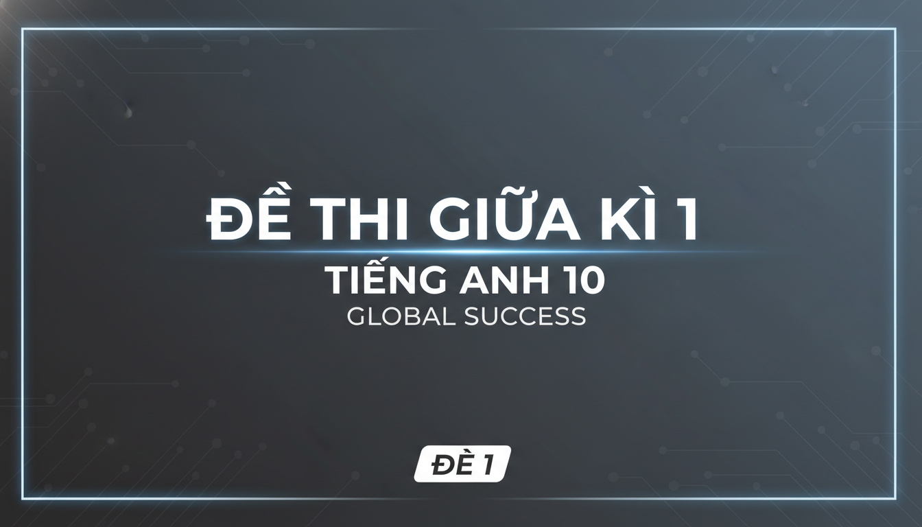 Đề thi giữa kì 1 Tiếng Anh 10 Global Success - Đề 1